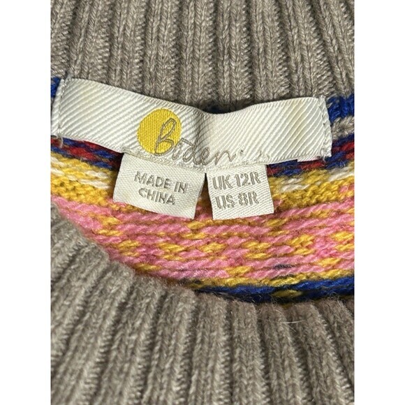 Boden Woman 12R Millie‎ Fair Isle Wool Blend Sweater dress preppy academic boho - Picture 9 of 10